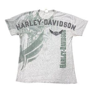 Harley-Davidson Gray Graphic T-Shirt XL Milwaukee WI Biker Motorcycle Women READ